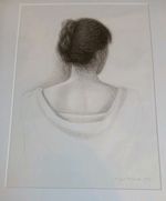 ORIGINAL HAND DRAWN Pencil Portrait Art Signed Neil Moore 2010 Mounted Framed