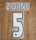 ZIDANE #5 Print Away 2004-2005 Real Madrid La Liga Patch Badge