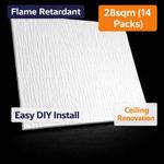 Polystyrene Ceiling Tiles 50 x 50 Bulk Pack 28 Sqm Cover Artex Decorative DIY