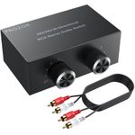 PROZOR RCA Audio Switcher 4(2)-In-2(4)-Out 4 In 2 Out Switch, black 