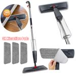 700Ml Spray Mop Microfibre Water Spraying Floor Cleaner Kitchen Tiles Marble UK