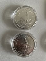 2 x  1 oz Silver Krugerrand Coins South Africa Mint.999 Silver Bullion  23 & 26