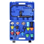 18pcs Radiator Pump Pressure Tester Kit Car Cooling System Water Tank Leak Test