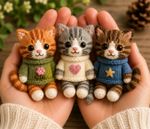 Kittens Knitting Pattern Bundle With Clothes DK Toy Knit Pattern Printed