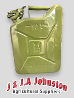 10 Litre Metal Jerry Can, UN Approved Can for Petrol, Diesel, Fuel + SPROUT