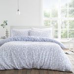 Bianca Shadow Leaves 100% Cotton 200 Thread Count Reversible Duvet Cover Set