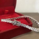 11 TCW ROUND CUT White MOISSANITE TENNIS BRACELET IN 14K WHITE GOLD PLATED
