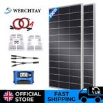 400W Motorhomes Set Solar Panel Kit with Brackets For Trailer RV Caravan Camping