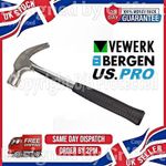 USPRO QUALITY PROFESSIONAL 8OZ CLAW NAIL HAMMER RUBBER NON SLIP GRIP STEEL SHAFT