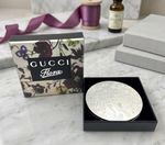 Gucci Cosmetic  Monogram Embossed Compact Double Face Pocket Mirror ~ Silver