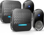 Wireless Door Bell Plug in 1000ft Cordless Waterproof 2 Button and 2 Receivers