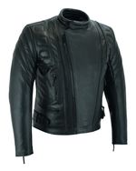 Limo Padded Motorcycle Police Leather Armoured Jacket Biker Black Double Lining