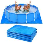 Pool Ground Cloth Foldable Swimming pool ground Mat Suqare 336cmx336cm, blue