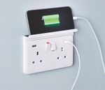 TECHNOLOGY SHELF for Mains Outlet USB Charger MOBILE PHONE CHARGING PORT HOLDER