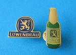 2, Vintage LOWENBRAU Beer Brewery Pin Badges. Good Condition.