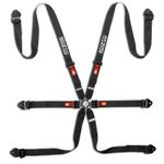 Sparco Competition H-2 PD 6 Point Harness - Black - FIA 8853-2016 Approved