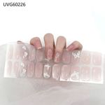 2026 Butterfly Semi Cured Gel Fashion Glitter Nails Stickers UV Nail Wraps Decal