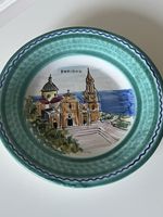 Vintage Piccadilly Conca dei Marini Italian Pottery Plate Hand Painted Praiano