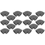 16Pcs Black Iron Hose Adapter Elbow Fittings Durable Hose Connectors for Lamp