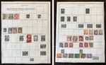 EARLY PORTUGAL STAMPS LOT ON ALBUM PAGE (2 SIDES) MALTESE CROSS, SHIPS, HORSES
