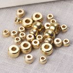 Solid Brass Metal Cylinder Gold Loose Spacer Beads lot 5x3mm 6x4mm 8x5mm