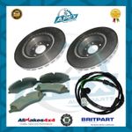 FRONT BRAKE DISCS & PADS KIT SET FOR LAND ROVER DISCOVERY 4 3.0 TDV6 (2010-2016)