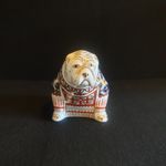 Royal Crown Derby Paperweight Bulldog Gold Stopper