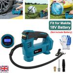 Cordless Electric Car Tyre Inflator Pump Tire Air Compressor Pump For Makita 18V