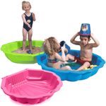 Shell Clam Shaped Plastic Sandpit Outdoor Garden Fun Paddling Ball Pool Sand Pit