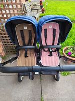 Black Bugaboo Donkey 2 Duo With 2 Seats And Carrycot Pushchair 