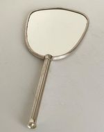 Charming Vintage Hand Mirror with Decorative Floral Design on Reverse.