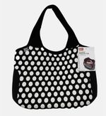 BUILT NEW YORK ESSENTIAL NEOPRENE SHOULDER BAG TOTE SPOTTY BLACK WHITE