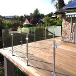 Stainless Steel Balustrade Posts Clamps 10mm Toughened Glass for Balcony Patio