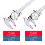Metric Steel Dial Caliper Micrometer Sliding Scale Vernier Gauge 0-150mm(0-6")