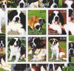 ST BERNARD DOG CANINE ANIMAL PET 2000 MNH STAMP SHEETLET