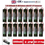 5000mAh Rechargeable Battery 7.2V Ni-MH Pack RC Battery with KET-2P Connector