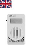 Loud Telephone Ringer Amplifier with Strobe Light, 60-110dB for Landline Phones