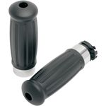 Old School Vintage Retro Black Rubber 1" Grips fit Harley-Davidson 1996-2017