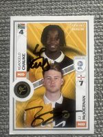 Burton Albion Chauke JJ McKiernan Hand Signed Panini 2025/2026 EFL Sticker