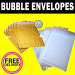 Padded Envelopes - Gold & White Mail Bags CD DVD A3 A4 ETC