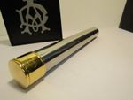 Dunhill Cigar Holder Polished Steel with Gold Plated End and Lid