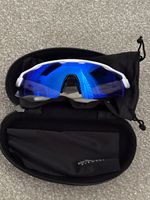 Oakley Radar Path Cycling Sunglasses Blue / White Polarised Unisex