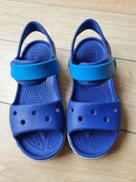 Crocs Sandals Kids Adjustable Strap Unisex Navy Blue UK Junior Size 3 (Used)