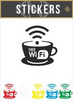 Wifi Window Sticker Decal Cafe Bar Restaurant Pub Internet Decal Vinyl Free Wifi