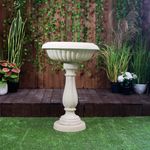 Sandstone Royal design Birdbath Circular Design 40kg UK Handmade
