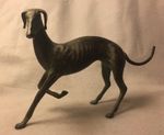 Bronze Whippet Figurine Sculpture