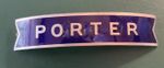 British Railways, Eastern Region BR (E) Porter Fishtail Badge. 