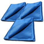 Glass Cloth Cleaner x 3 Fish Scale Microfibre Microfiber Mirror Vehicle Cleaning