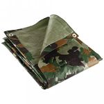 TWIN PACK Camouflage Tarpaulin Waterproof Camping Ground Sheet Cover Woodland