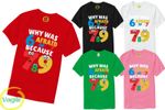 Why Was 6 Afraid Of 7 Numbers Day Funny Kids Boys T-Shirt Six Seven Tee Top